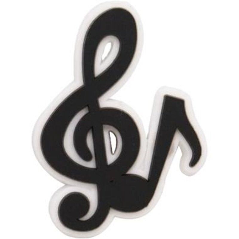 Treble Clef/Quaver Black Croc Shoe Charm