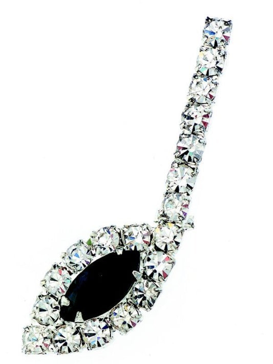 Rhinestone Brooch Quarter Note