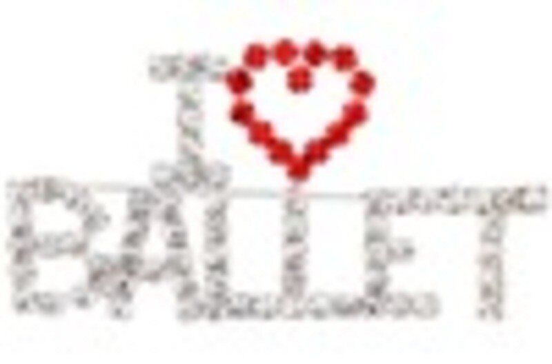 Rhinestone Brooch I Love Ballet by AIM Gifts
