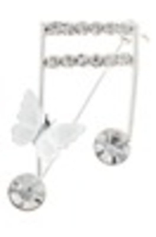 Rhinestone Brooch 16th Note Butterfly
