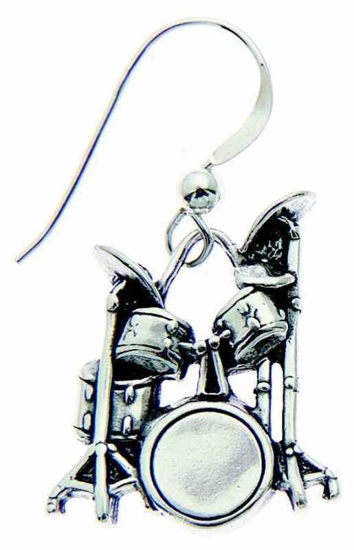 Sterling Silver Earring Drum