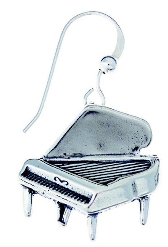 Sterling Silver Earring Grand Piano