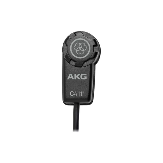 AKG C-411PP Miniature Condenser Microphone for Acoustic Instruments - Lightweight 18g, Vibration Pickup for Guitar, Violin, Mandolin