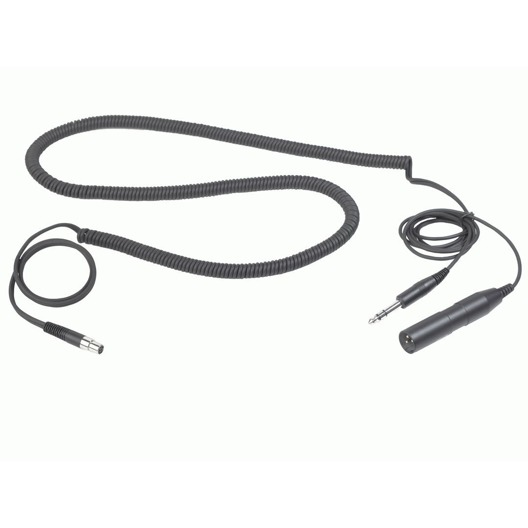 AKG MK-HSCST Detachable Headset Cable for HSC171/271, 6-Pin Mini XLR to 5-Pin Male XLR, 1.6-2.3m Length, Stereo Jack