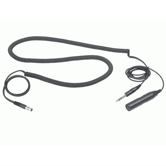 AKG MK-HSCST Detachable Headset Cable for HSC171/271, 6-Pin Mini XLR to 5-Pin Male XLR, 1.6-2.3m Length, Stereo Jack