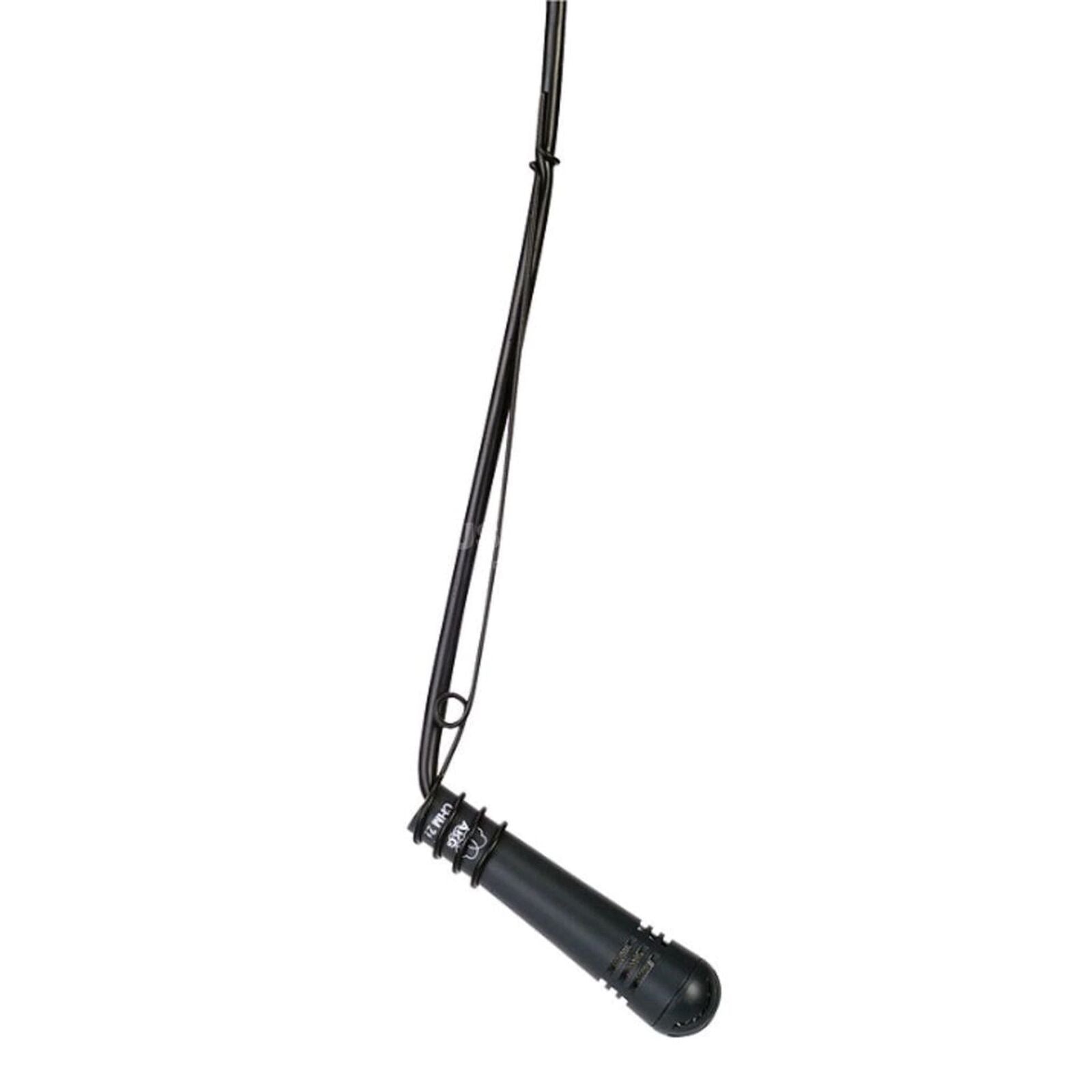 AKG CHM99 BL Hanging Cardioid Condenser Microphone - Black, 10m Cable, Spring Steel Clamp, Ideal for Worship & Conference Use