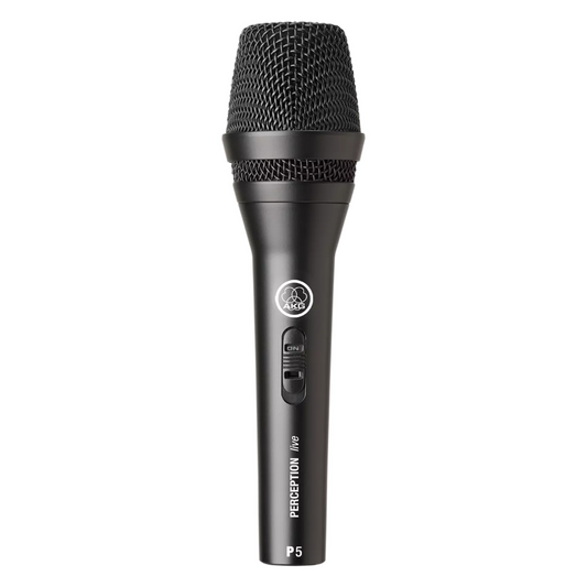 AKG P5S Supercardioid Dynamic Microphone with Switch - High-Performance Vocal Mic for Lead Vocals, Durable Metal Body, Integrated Windscreen