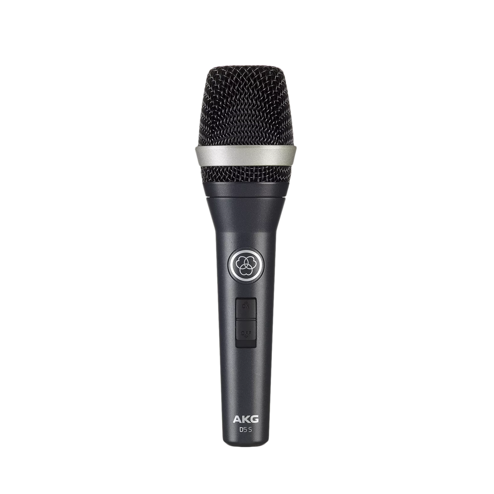 AKG D-5S Dynamic Supercardioid Vocal Microphone with Switch - Crisp Sound, Dual Shock Mount, Ideal for Live Performance