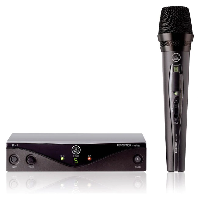 AKG PW45-VOCAL Wireless Handheld Microphone Set - Premium Sound, Easy Setup, Ideal for Live Performances, Clubs, and Events