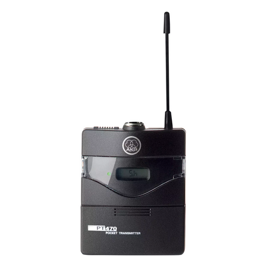 AKG PT470 Wireless Body Pack Transmitter - Analog, Rugged Design, Up to 14 Hours Battery Life, Pilot Tone Transmission, Rechargeable NiMH Compatible