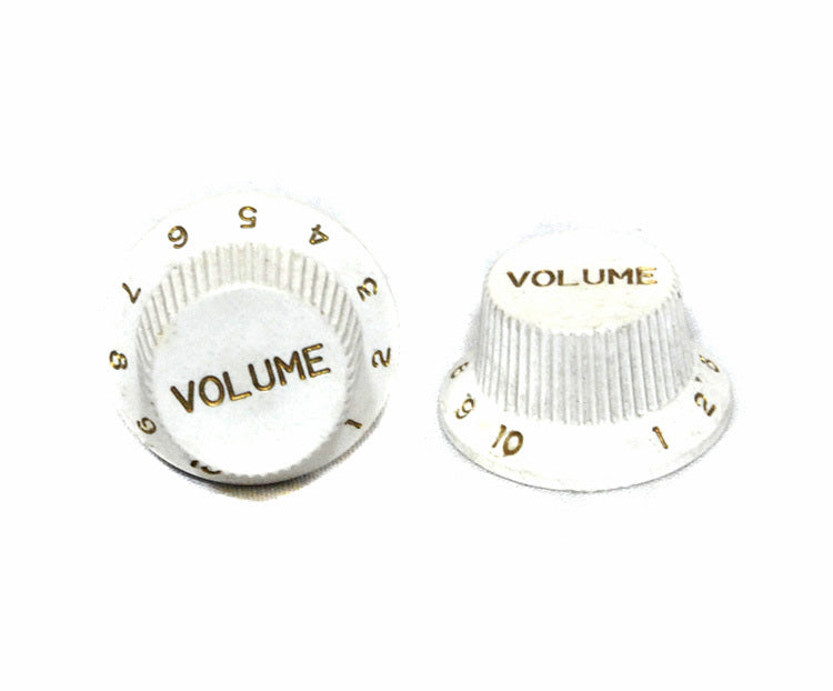 Gotoh ABS ST-Style Volume Knobs White Numbered 0-10 (Pk-2)