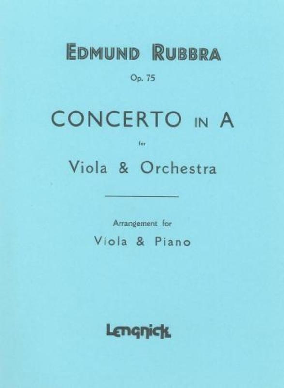 Rubbra - Concerto A Maj Op 75 Viola/Piano (Softcover Book)