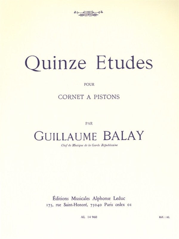 Balay - 15 Etudes Trumpet (Softcover Book)