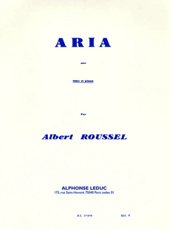 Aria For Flute And Piano (Softcover Book)