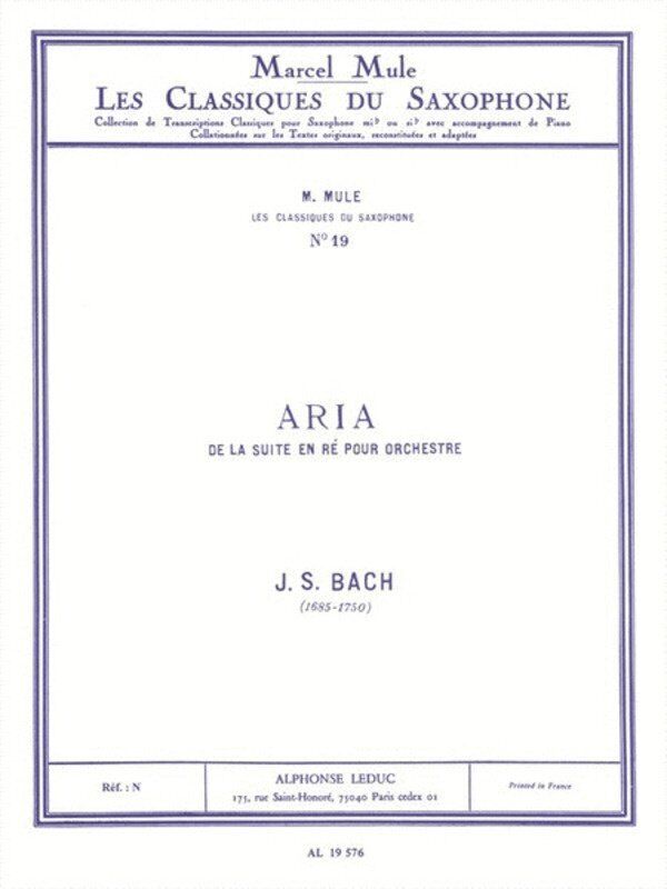 Bach - Aria from Suite in D for Alto Saxophone and Piano