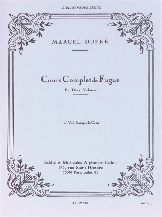 Dupre - Complete Study Of The Fugue Vol 2 Organ