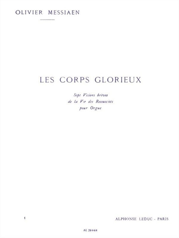 Messiaen - Les Corps Glorieux Vol 1 For Organ (Softcover Book)