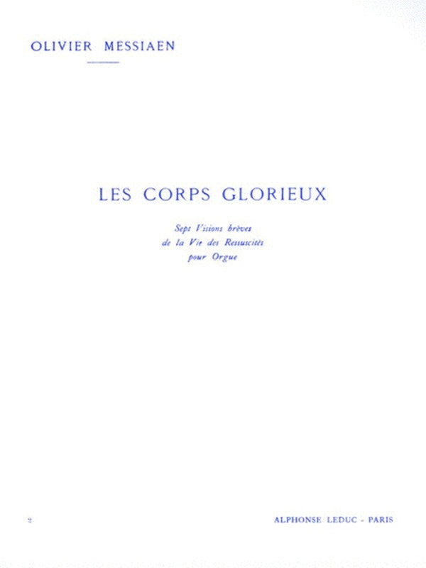 Messiaen - Les Corps Glorieux Vol 2 For Organ (Softcover Book)