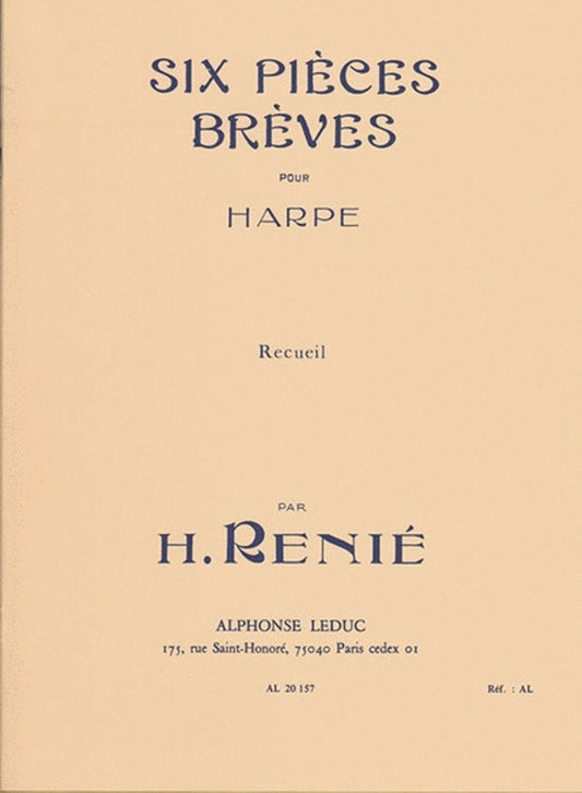 Renie - 6 Pieces Breves For Harp (Softcover Book)