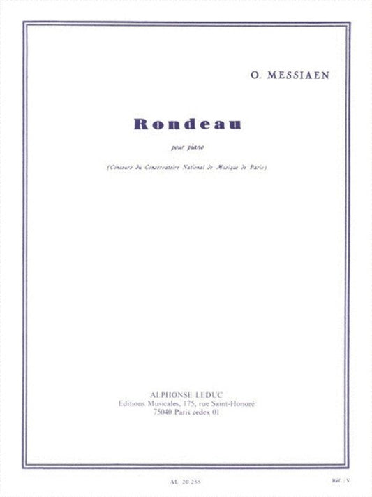 Rondeau Piano Solo by Olivier Messiaen - Alphonse Leduc Publishing
