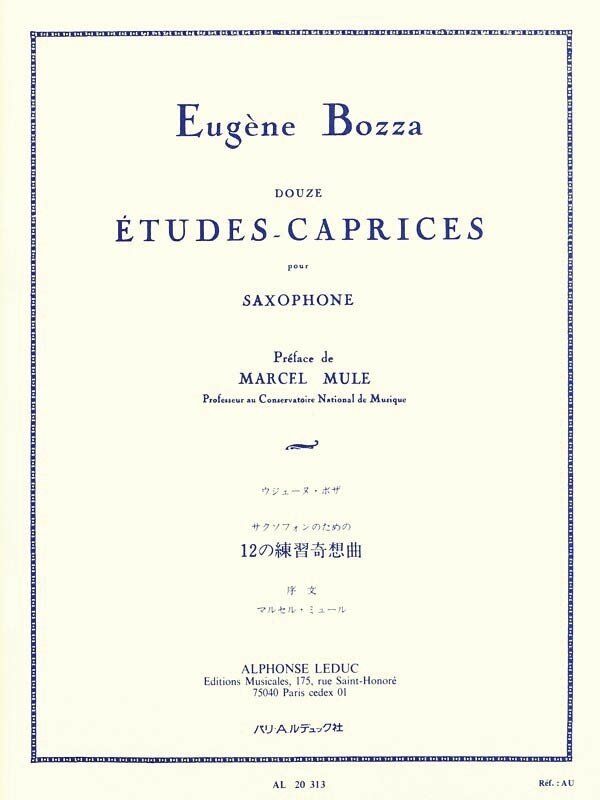 Bozza 12 Etudes Caprices for Saxophone Solo, Alphonse Leduc, 1 Page