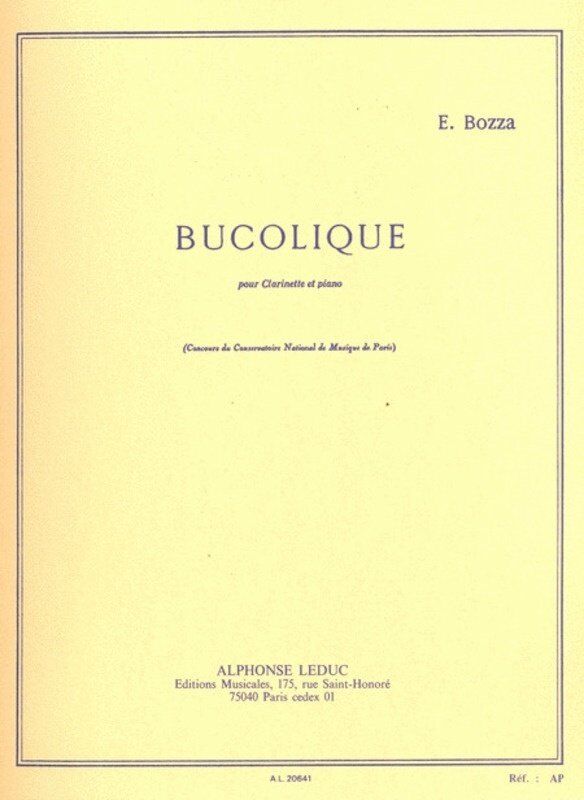Bozza - Bucolique for Clarinet and Piano