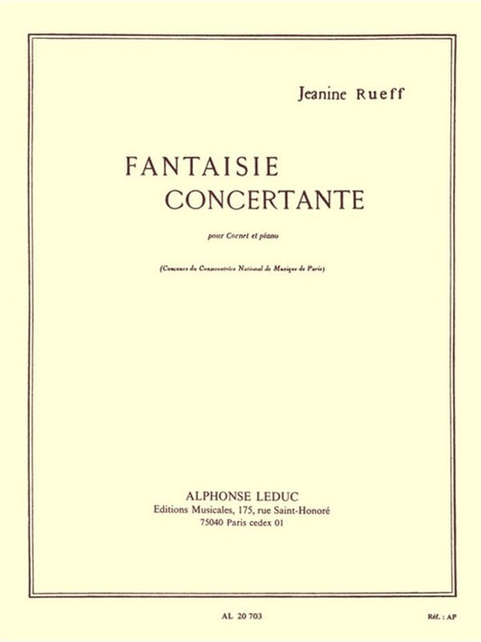 Rueff - Fantaisie Concertante For Cornet/Piano Softcover Book (Bb Cornet)