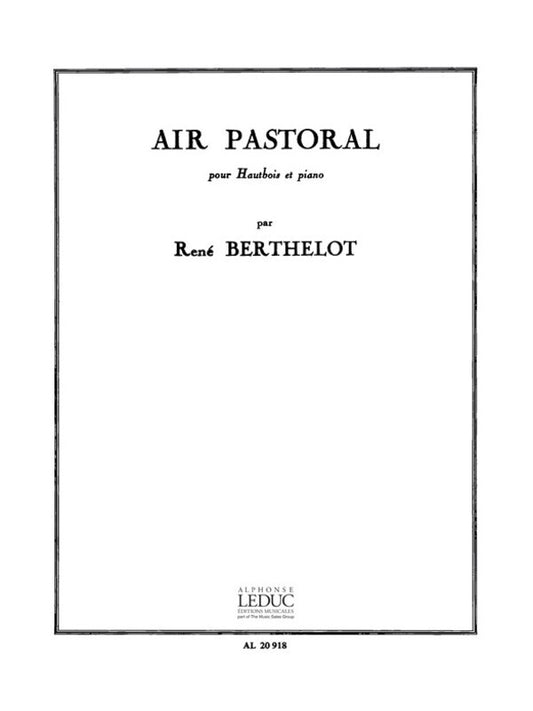 Berthelot - Air Pastoral For Oboe/Piano (Softcover Book)