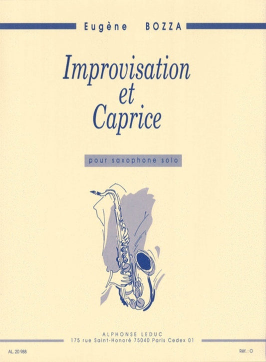 Bozza - Improvisation Et Caprice For Solo Sax (Softcover Book)