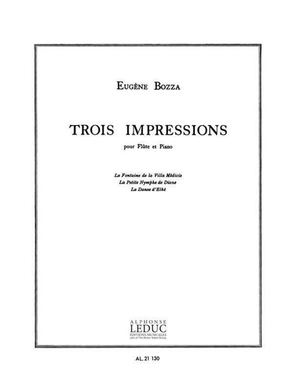 Bozza - 3 Impressions For Flute/Piano