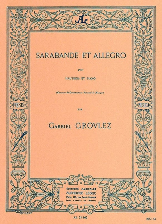 Grovlez - Sarabande et Allegro for Oboe and Piano