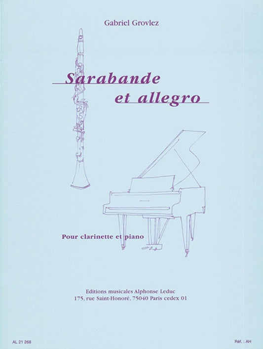 Grovlez - Sarabande And Allegro For Clarinet/Piano (Softcover Book)