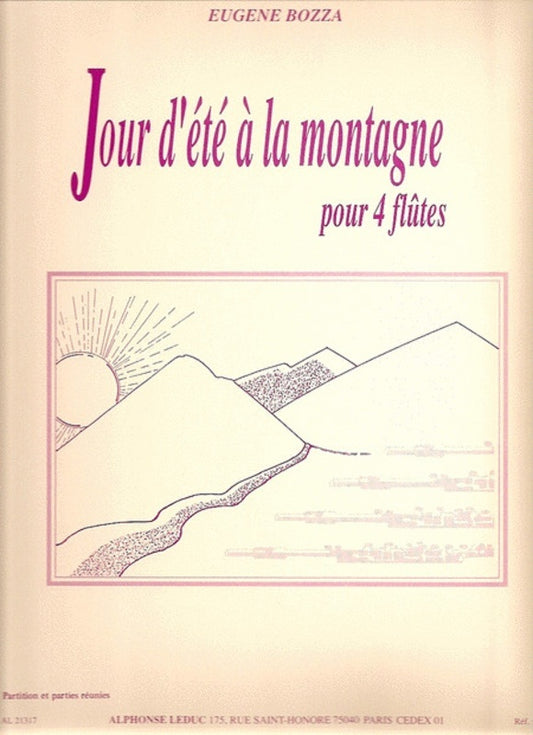 Bozza - Jour Dete A La Montague Flute Quartet (Music Score/Parts)