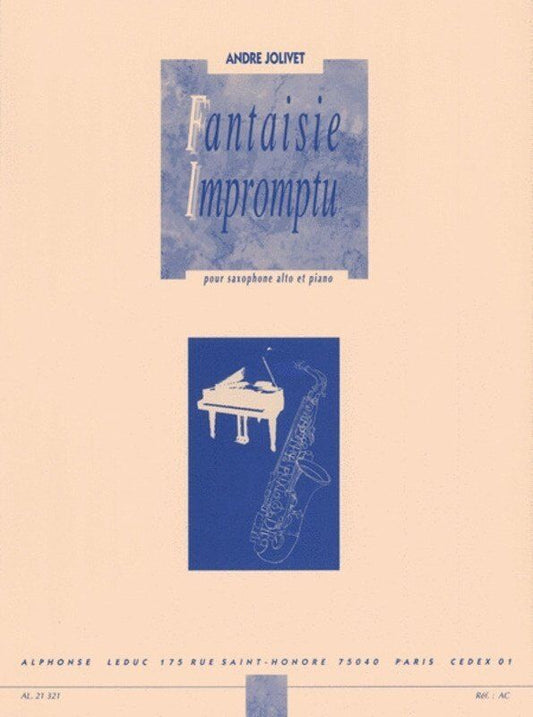 Jolivet Fantasie Impromptu for Alto Saxophone and Piano