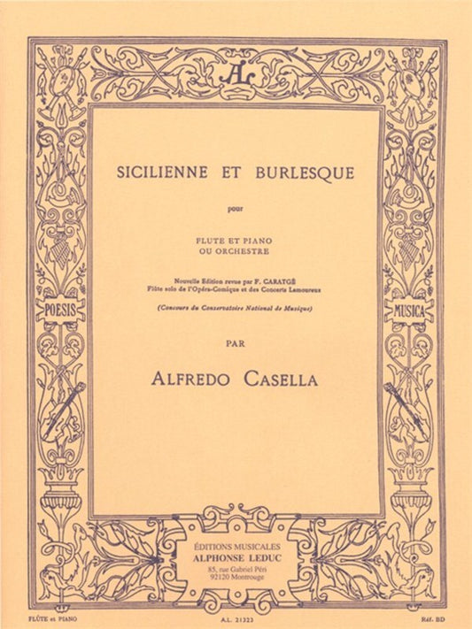 Casella - Sicilienne And Burlesque For Flute/Piano (Softcover Book)