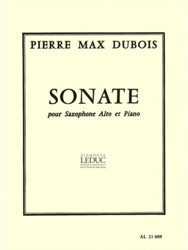 Dubois - Sonata For Alto Sax/Piano (Softcover Book)