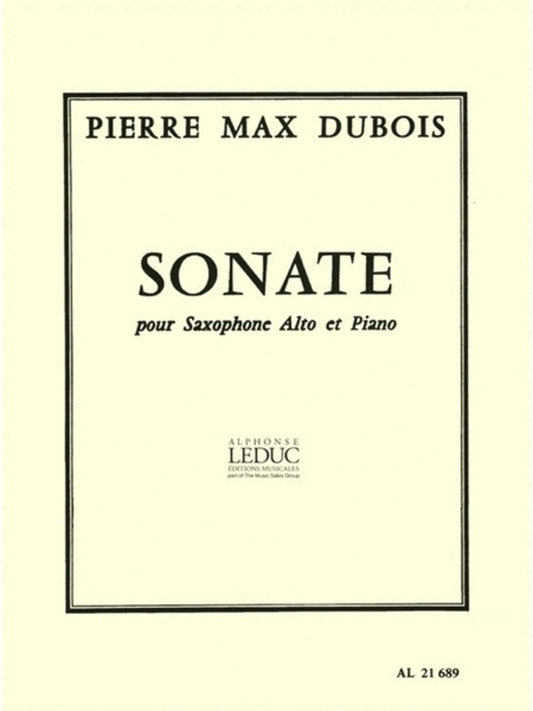 Dubois - Sonata For Alto Sax/Piano (Softcover Book)
