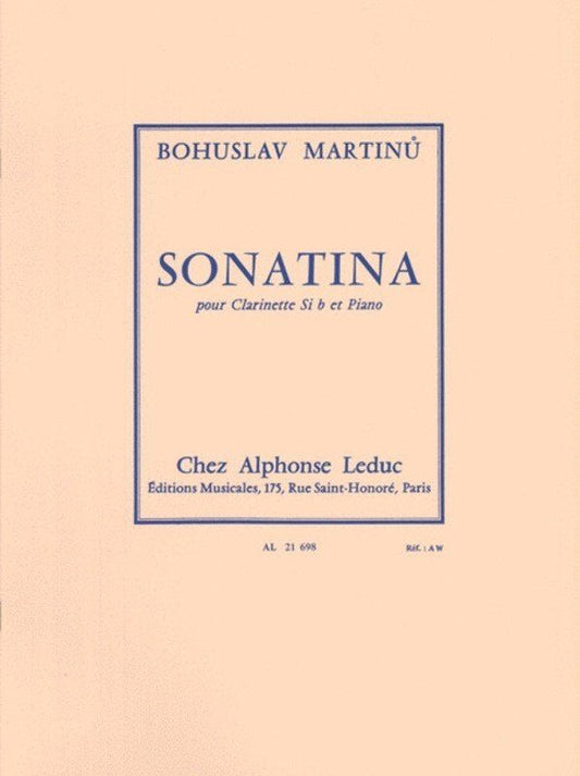 Martinu - Sonatina for Clarinet and Piano H 356