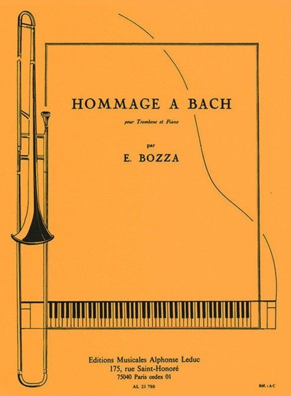 Bozza - Hommage a Bach for Trombone and Piano