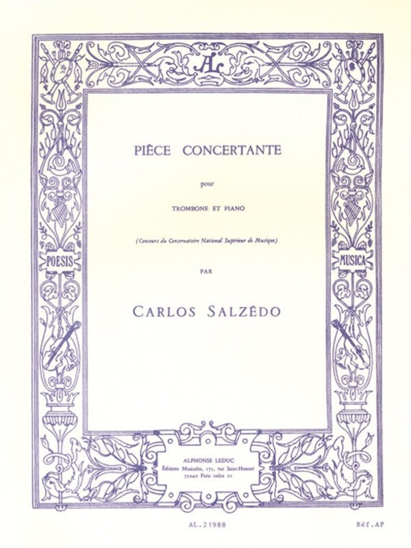Piece Concertante Trombone/Piano (Softcover Book)