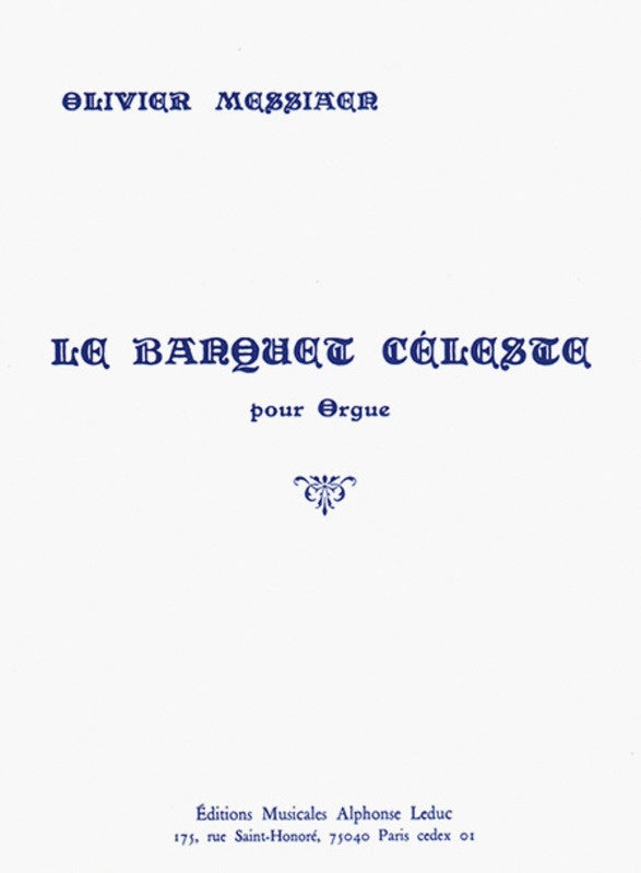 Messiaen - Le Banquet Celeste For Organ (Softcover Book)