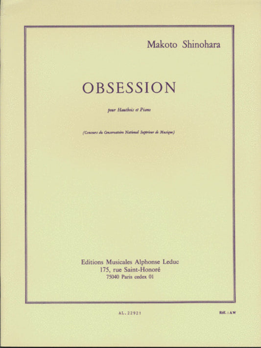 Shinohara - Obsession For Oboe/Piano (Softcover Book)