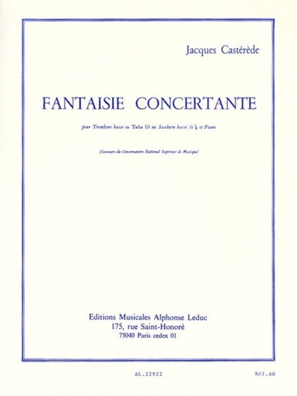 Casterede - Fantasie Concertante for Trombone and Piano