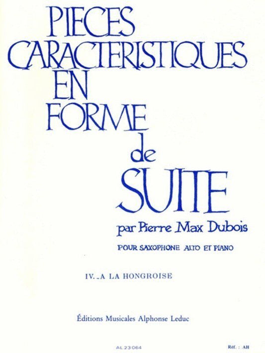Dubois - Pieces Characteristiques Op. 77 No. 4 for Alto Saxophone and Piano