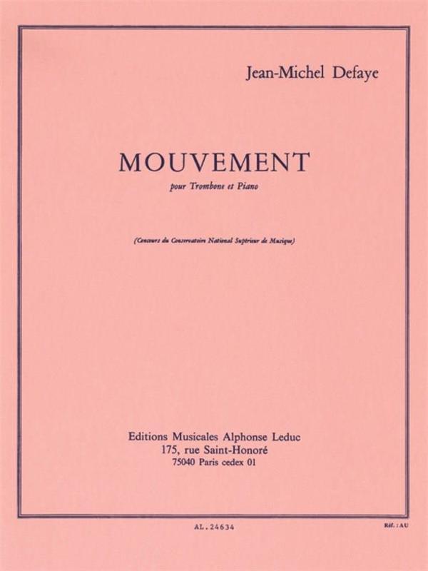 Defaye - Mouvement For Trombone/Piano