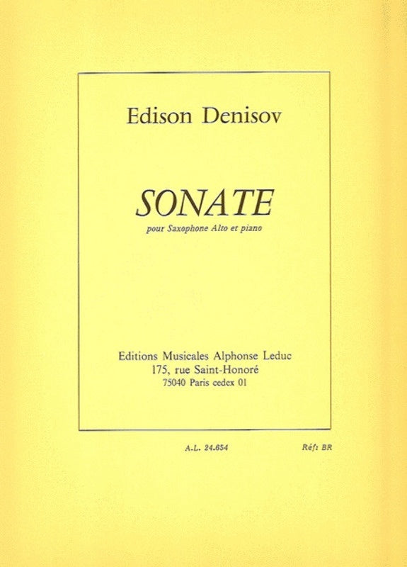 Denisov - Sonata For Alto Sax/Piano (Softcover Book)
