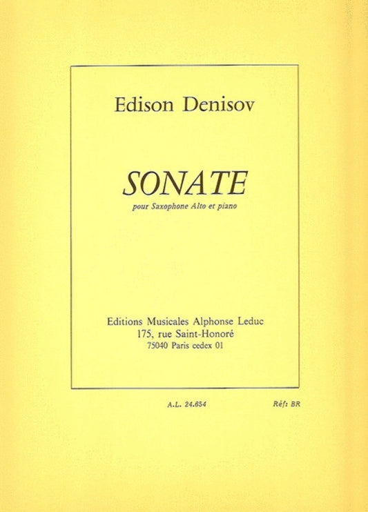 Denisov - Sonata For Alto Sax/Piano (Softcover Book)