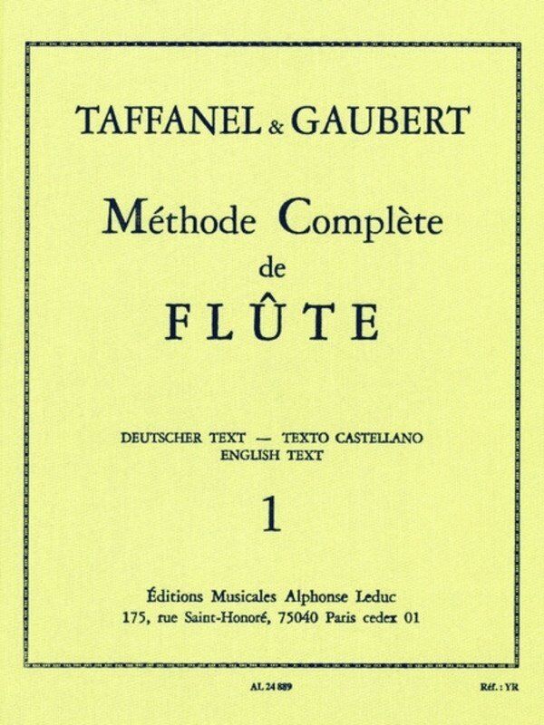 Complete Method for Flute Vol. 1 by Taffanel and Gaubert