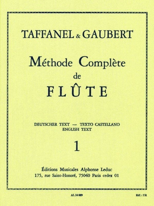 Complete Method for Flute Vol. 1 by Taffanel and Gaubert
