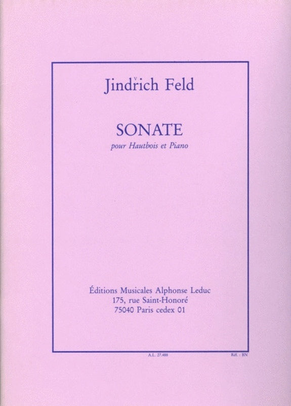 Feld - Sonata For Oboe/Piano (Softcover Book)